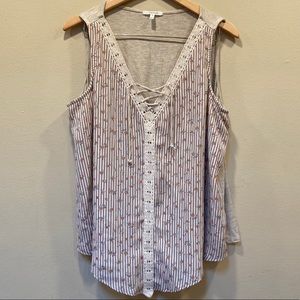 Maurices | Striped Floral Sleeveless Top